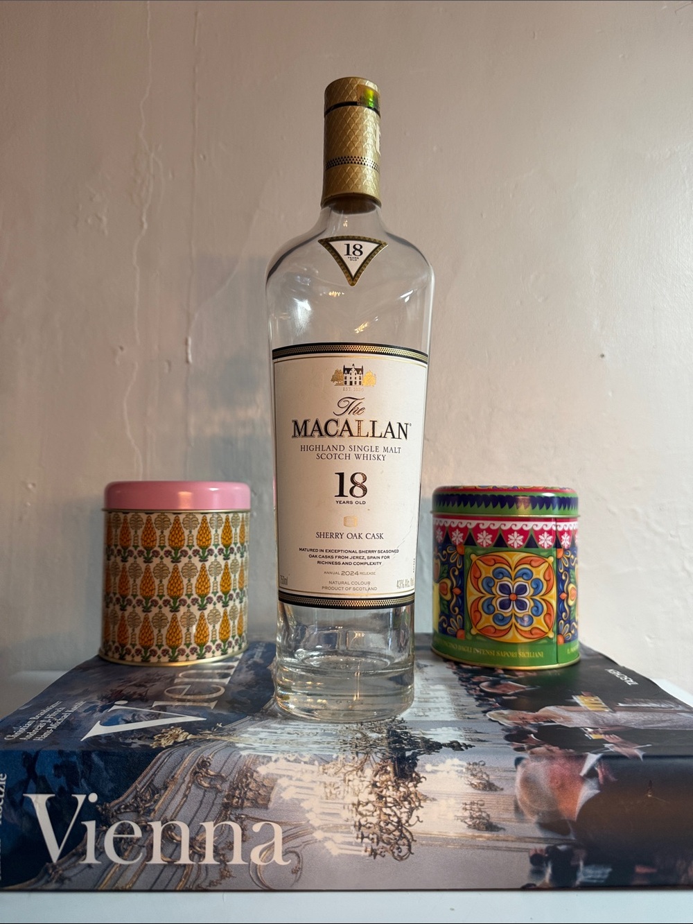 The Macallan 18 Year Old Single Malt Scotch Whisky Highland - EMPTY BOTTLE rare